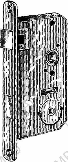 TOILET LOCK MORTISE BRASS, LEFT HAND #3201WC