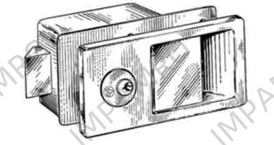 LOCK CABINET W/CYLINDER, DOOR THICK 15-18MM #5845