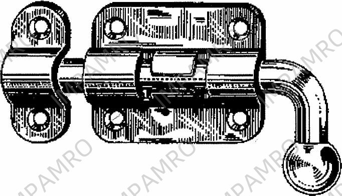 BARREL BOLT W/SURFACE STRIKING, PLATE BRASS W:70XL:90MM #2526