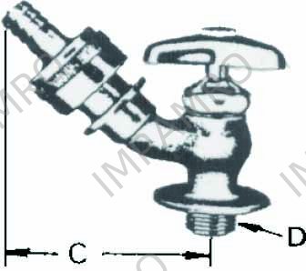 SILL-COCK WITH SNAP ON HOSE, COUPLING 20(3/4)