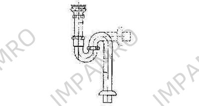 WASTE WITH S-TRAP 38MM DIAM