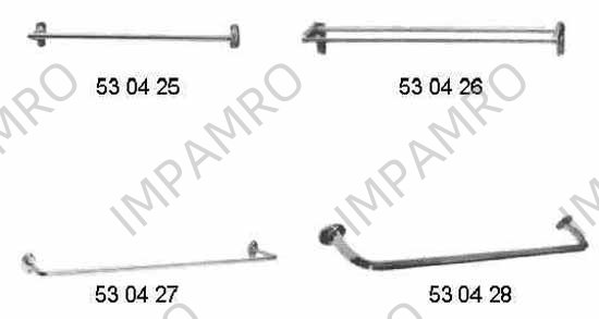 TOWEL BAR ROUND DOUBLE 610MM
