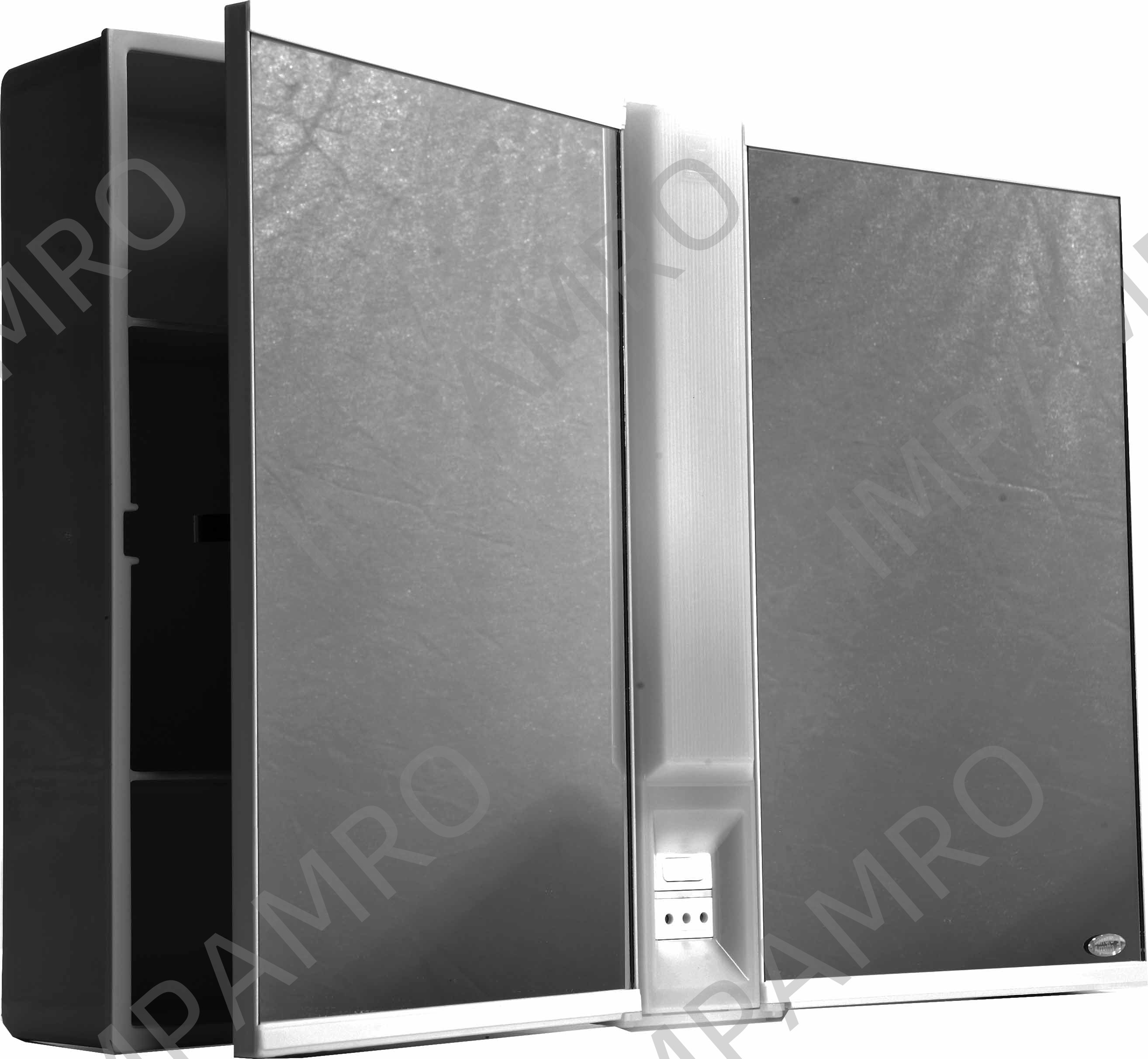 CABINET MEDICINE PVC SA020754, 65X49X11CM W/220V PLUG & LAMP