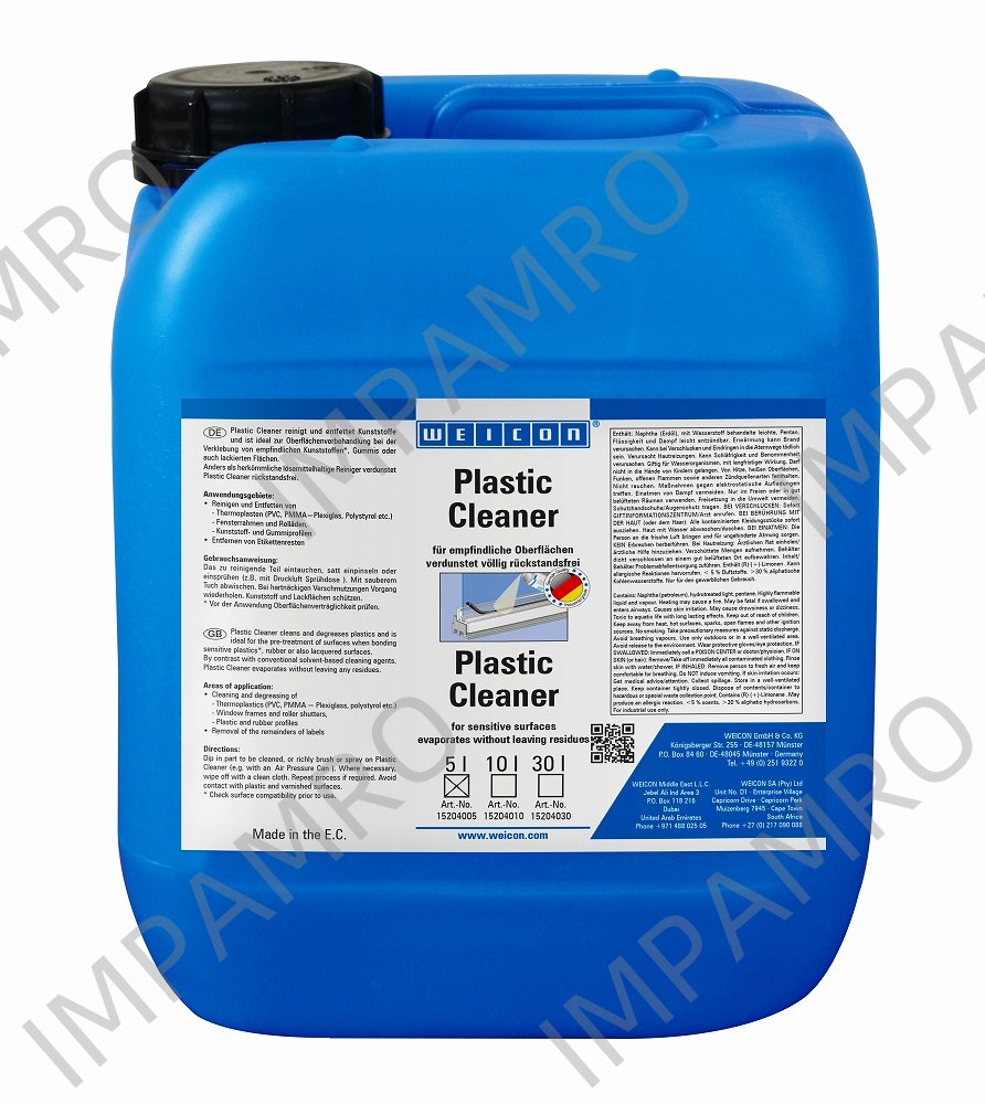 CLEANER PLASTIC CLEAN&DEGREASE, WEICON PLASTIC CLEANER 5L
