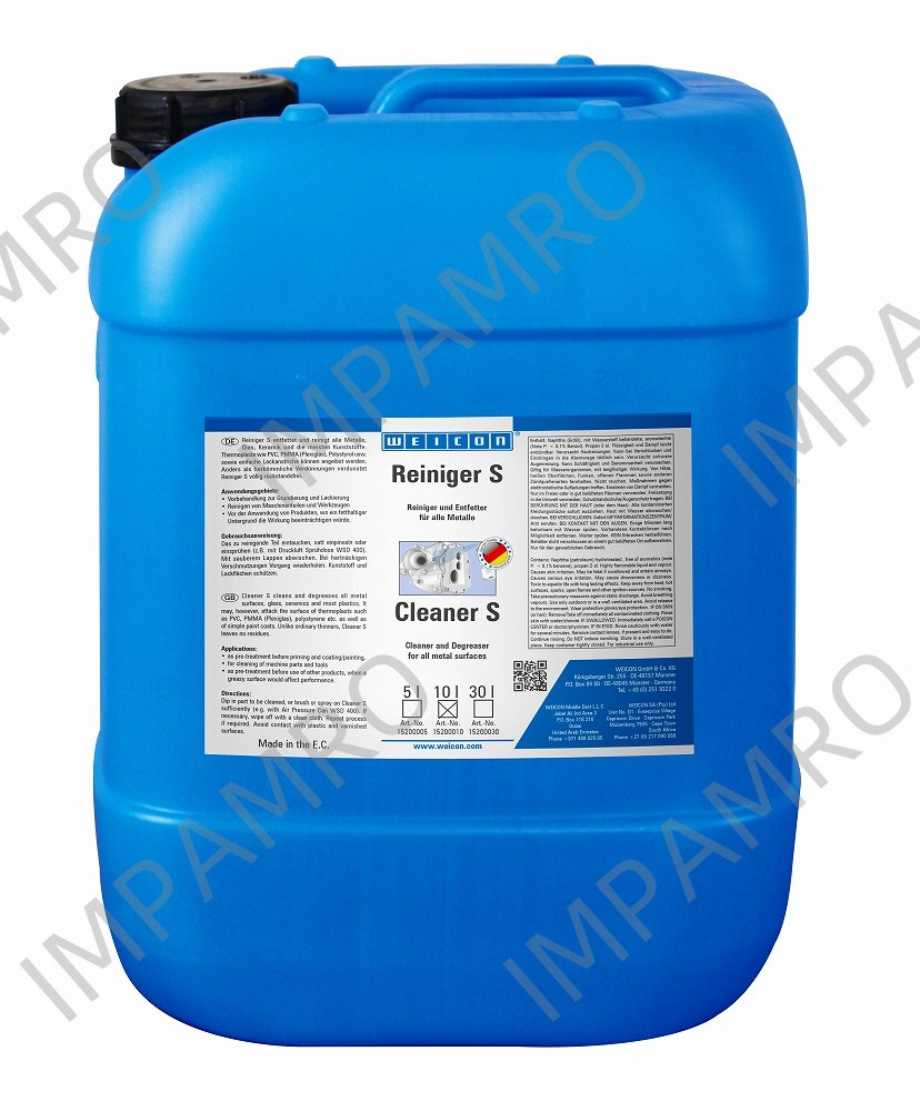 REMOVER OILY & GREASY SOILING, WEICON CLEANER S 10LTR