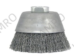 BRUSH WIRE CUP SS CRIMPED 80MM, FOR DERUSTING BRUSH MAG9000