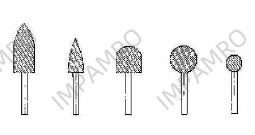 WHEEL MOUNTED SHAPE-A26, 16X16X40MM SHAFT DIAM 6MM