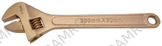WRENCH ADJUSTABLE NON-SPARK, BERYLLIUM COPPER ALLOY 250MM