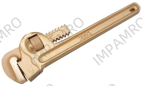 WRENCH PIPE STRAIGHT NON-SPARK, BERYLLIUM COPPER ALLOY 250MM