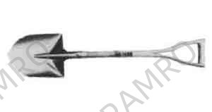 SHOVEL ROUND NON-SPARK, BERYLLIUM COPPER 224X970MM