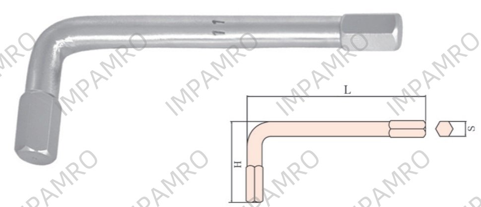 WRENCH ALLEN HEXAGON, STAINLESS STEEL 14MM