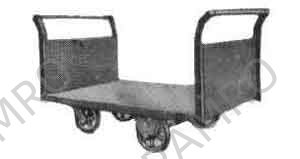 TRUCK PLATFORM STEEL 2-HANDLE, WITH 4 SOLID TIRES 750X1200MM