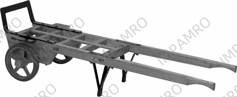 TRUCK WOOD WITH 2 SOLID TIRES, 450X1750MM LOAD CAPACITY 500KG