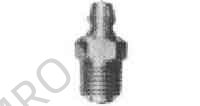 GREASE NIPPLE STRAIGHT A-TYPE, PT 1/4 PLATED STEEL