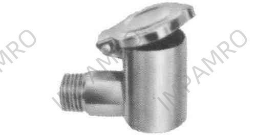 OIL CUP ELBOW BRASS, 32MM DIAMXPF 1/4
