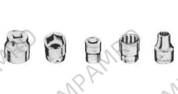 SOCKET WRENCH 6-POINT, 6.35MM/SQ DRIVEX8MM (5/16")