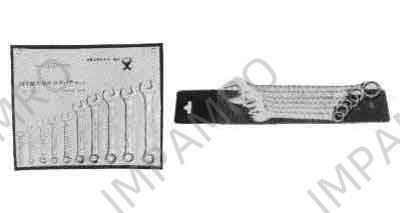 WRENCH SET OPEN & 12-POINT BOX, 7X7 TO 24X24MM 18'S
