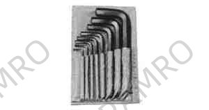 WRENCH SET ALLEN HEXAGON, 2.5-12MM 8'S