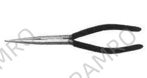 PLIER LONG NEEDLE NOSE, PLASTIC COVERED HANDLE 150MM