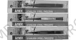 TWEEZERS STAINLESS STEEL, ROUND TIP/SERRATED GRIP 125MM