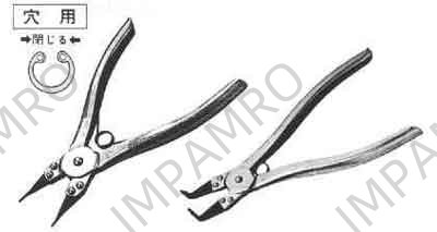 PLIER STOP RING STRAIGHT, INTERNAL 15-25MM
