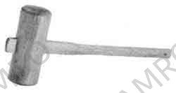 HAMMER WOOD MALLET HANDLED, 75MM FACE DIAM