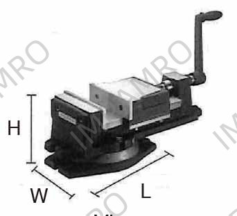 VISE MILLING K W/SWIVEL BASE, JAW SIZE 204X146X63MM
