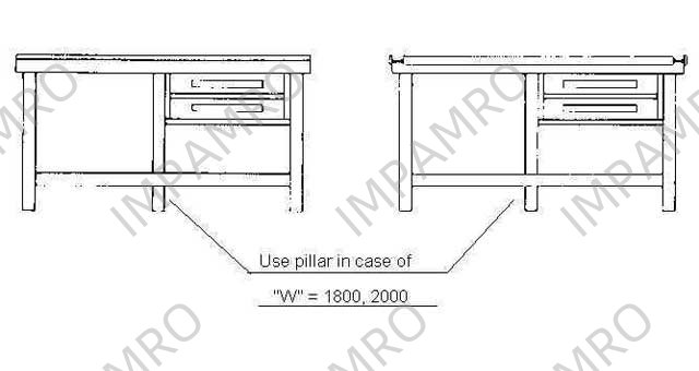 WORK BENCH STEEL-TOP, W2000XD700XH800MM