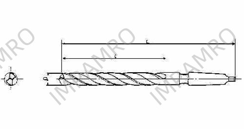 DRILL H.S.S. MORSE TAPER SHANK, LONG TWIST 32.0X600MM