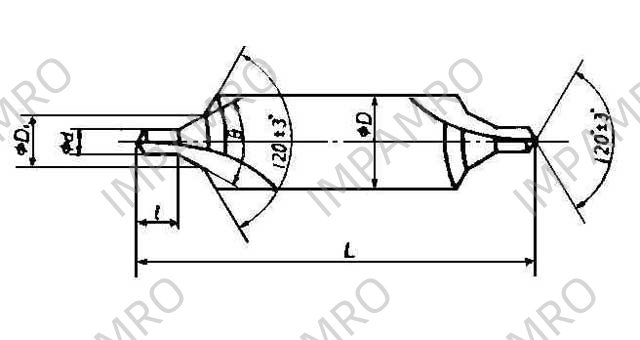 DRILL CENTER B-TYPE, 2.0MM DRILL DIAM 75DEG