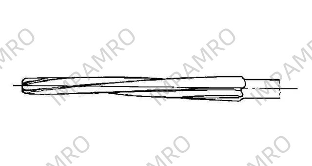 REAMER HAND 1/50 TAPER PIN, HELICAL FLUTE 50.0MM
