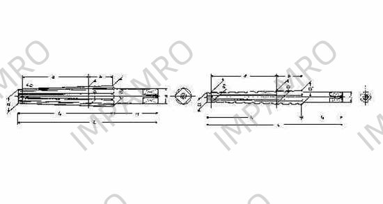 REAMER MORSE TAPER STRAIGHT, ROUGH CUTTING MT#0