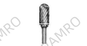 ROTARY BUR CARBIDE TYPE-B, 6MM SHANK/13MM BLADE 32HELICAL