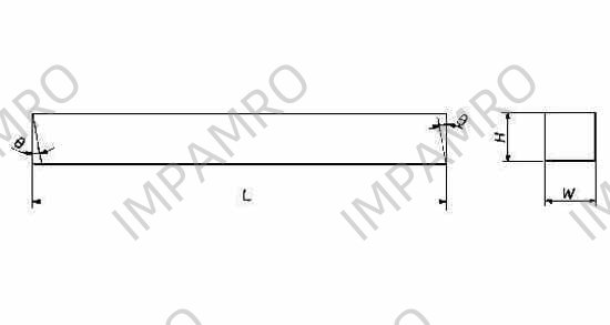 TOOL BIT SQUARE HSS 10X160MM
