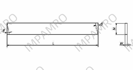 TOOL BIT RECTANGULAR PLATE HSS, 4X16X160MM