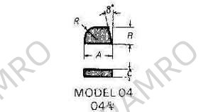 CARBIDE TIP #04-4 22X15X6MMXR8