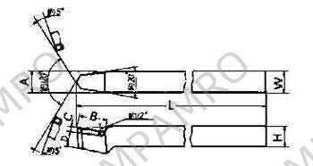 TOOL BIT TIP WELDED HSS POINT, NOSE STRAIGHT-32 32X32X250MM