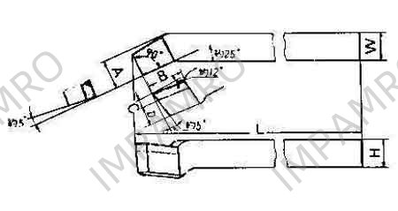 633021 TOOL BIT TIP WELDED HSS BENT, LEFT HAND-12 12X12X125MM