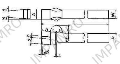 TOOL BIT TIP WELDED HSS SPRING, FINISHING-12 12X12X125MM