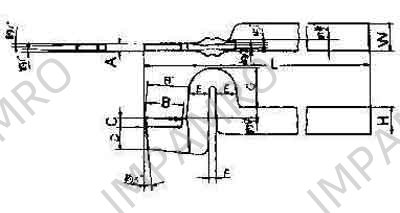 TOOL BIT TIP WELDED HSS SPRING, PARTING-12 12X12X140MM