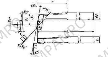 TOOL BIT TIP WELDED HSS ROUND, NOSE BORE-20 20X20X200MM