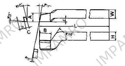 TOOL BIT TIP WELDED HSS KNIFE, RIGHT HAND-20 20X20X220MM