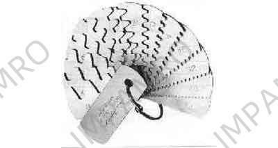 INVOLUTE GEAR TOOTH GAUGE, #MP(S) 0.5-5MM PITCH