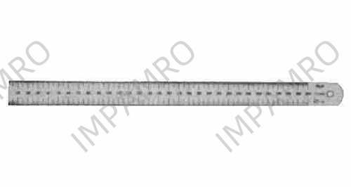 RULE STRAIGHT STAINLESS STEEL, 600MM