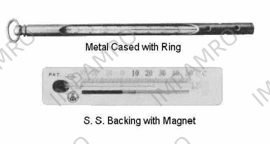 THERMOMETER FOR REFRIGERATOR, STAINLESS W/MAGNET -30TO50DEG