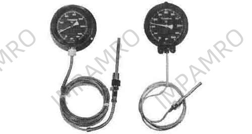 THERMOMETER DIAL MERCURY, ACTUATED REMOTE READ W/DETAIL