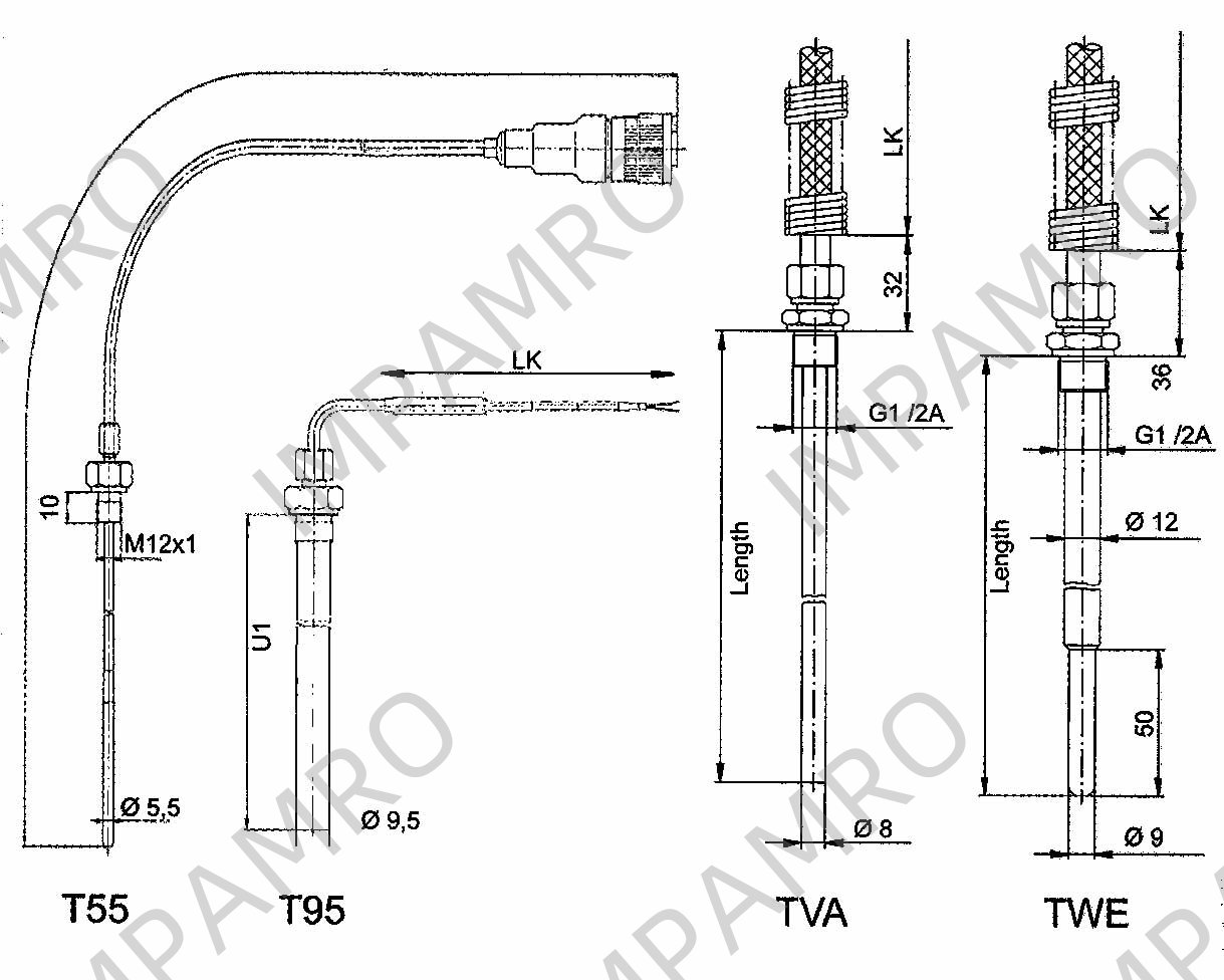 SENSOR CABLE FOR EXHAUST GAS, TEMP SIKA W/FURTHER DETAILS