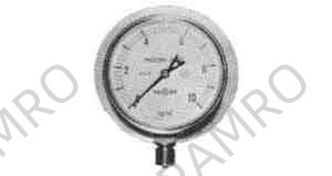 GAUGE PRESSURE AT RIMLESS, SQ.SHANK G3/8 75MM 0 - 1.0MPA