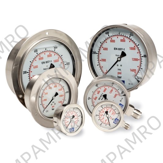 GAUGE PRESSURE GLYCERIN BOTTOM, 0-5000BAR 150MM 9/16"-18UNF
