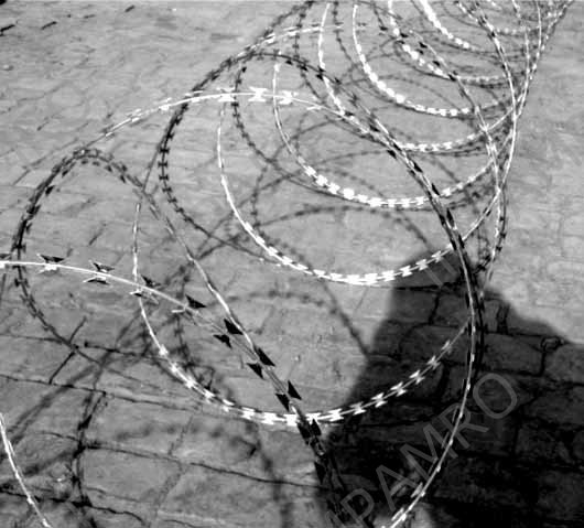 WIRE RAZOR FOR PIRACY PREVENT, GALV CROSSED LOOP APP DIA400MM